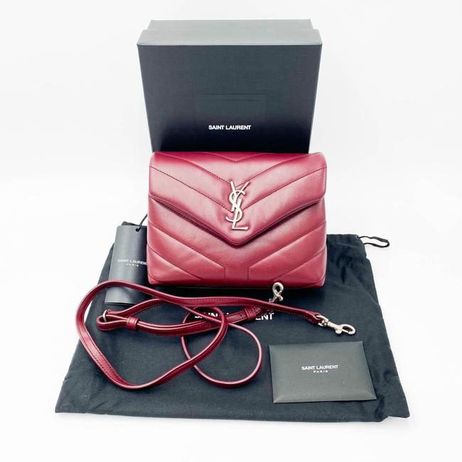 Saint Laurent Monogram Loulou Crossbody Toy Monogram Burgundy Bordeaux Red Leather Shoulder Bag - image 2