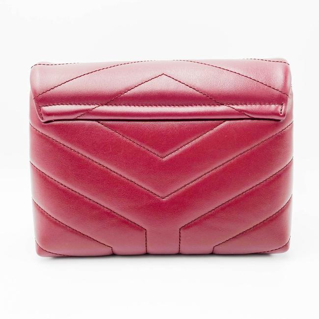Saint Laurent Monogram Loulou Crossbody Toy Monogram Burgundy Bordeaux Red Leather Shoulder Bag - image 4