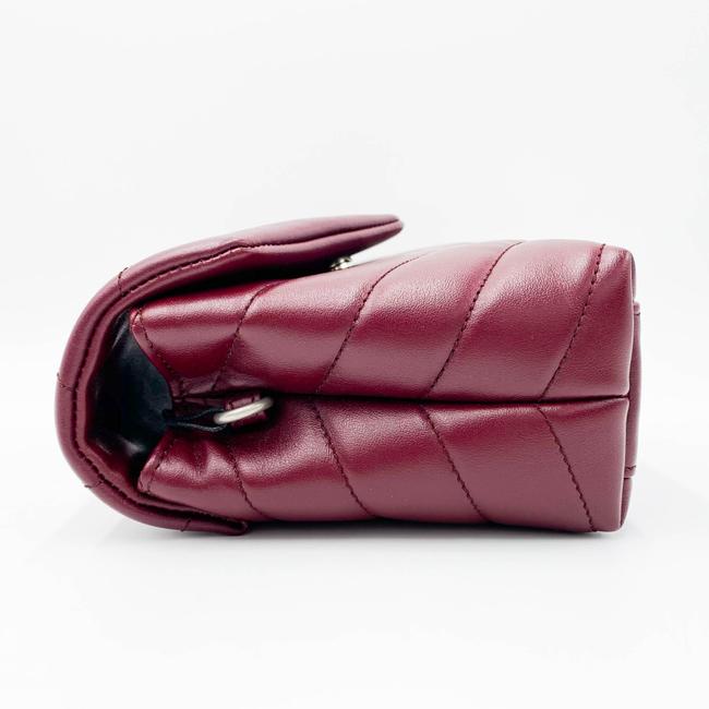 Saint Laurent Monogram Loulou Crossbody Toy Monogram Burgundy Bordeaux Red Leather Shoulder Bag - image 5