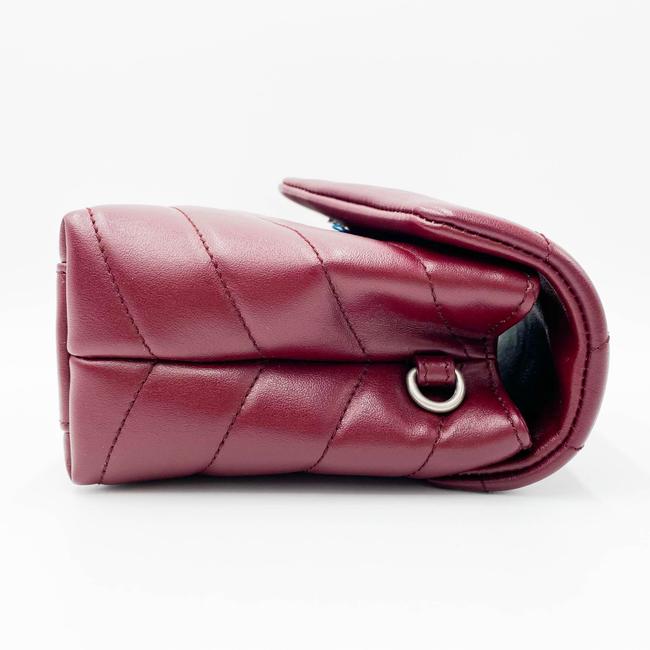 Saint Laurent Monogram Loulou Crossbody Toy Monogram Burgundy Bordeaux Red Leather Shoulder Bag - image 6