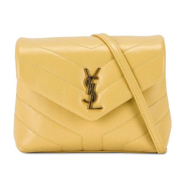 Saint Laurent Monogram Loulou Crossbody Toy Monogram Yellow Leather Shoulder Bag - photo 1