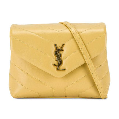 Saint Laurent Monogram Loulou Crossbody Toy Monogram Yellow Leather Shoulder Bag - photo 1