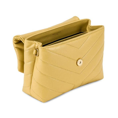 Saint Laurent Monogram Loulou Crossbody Toy Monogram Yellow Leather Shoulder Bag - photo 3