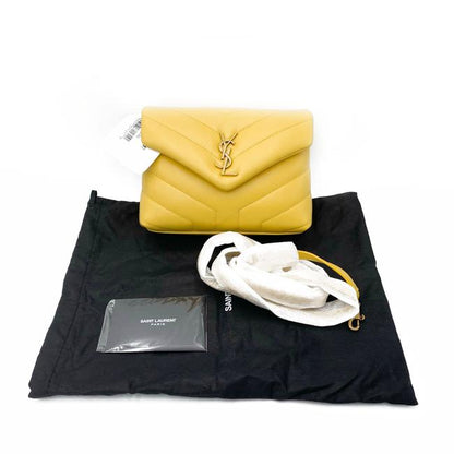 Saint Laurent Monogram Loulou Crossbody Toy Monogram Yellow Leather Shoulder Bag - photo 4