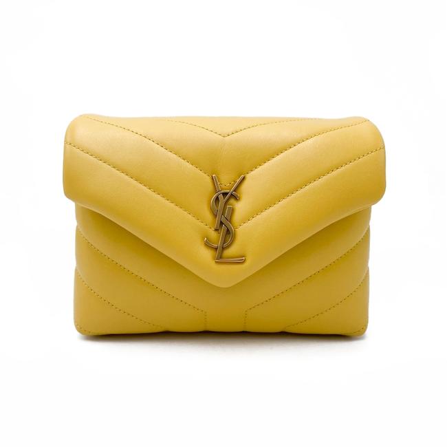 Saint Laurent Monogram Loulou Crossbody Toy Monogram Yellow Leather Shoulder Bag - photo 5
