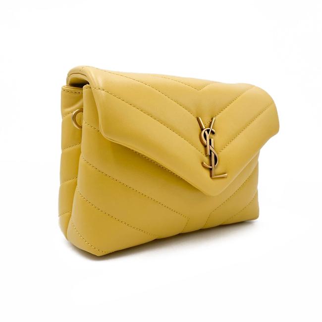Saint Laurent Monogram Loulou Crossbody Toy Monogram Yellow Leather Shoulder Bag - photo 6