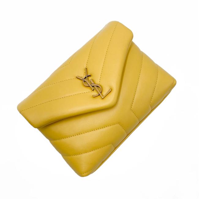 Saint Laurent Monogram Loulou Crossbody Toy Monogram Yellow Leather Shoulder Bag - photo 9