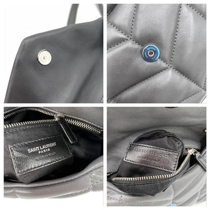 Saint Laurent Monogram Loulou Lou Mini Puffer Grey Leather Shoulder Bag - image 12