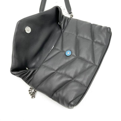 Saint Laurent Monogram Loulou Lou Mini Puffer Grey Leather Shoulder Bag - image 9