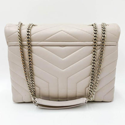 Saint Laurent Monogram Loulou Medium Matelasse Grey Leather Shoulder Bag - image 6