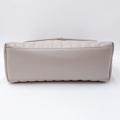 Saint Laurent Monogram Loulou Medium Matelasse Grey Leather Shoulder Bag - image 7