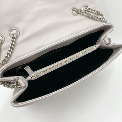 Saint Laurent Monogram Loulou Medium Matelasse Grey Leather Shoulder Bag - image 10