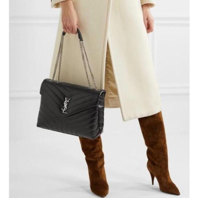 Saint Laurent Monogram Loulou Medium Quilted Leather Black Shoulder Bag - photo 3