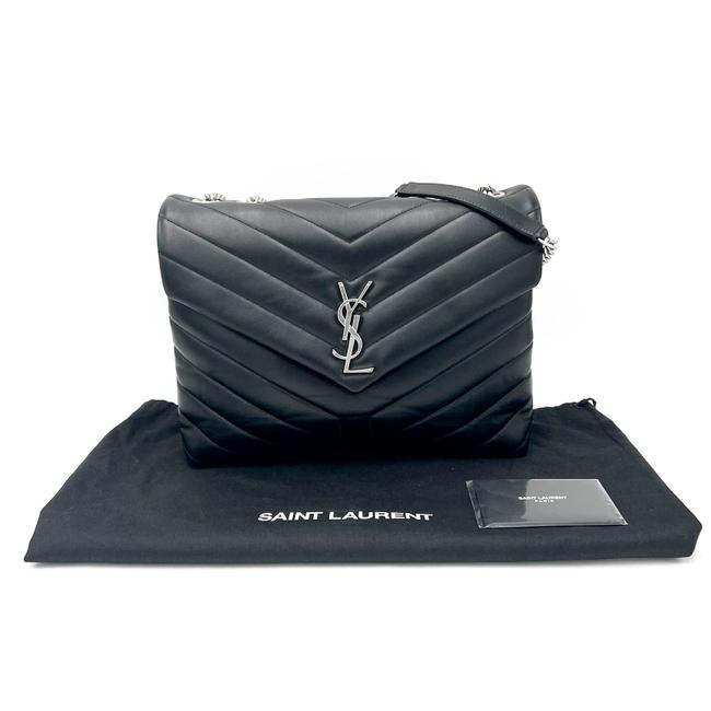 Saint Laurent Monogram Loulou Medium Quilted Leather Black Shoulder Bag - photo 4