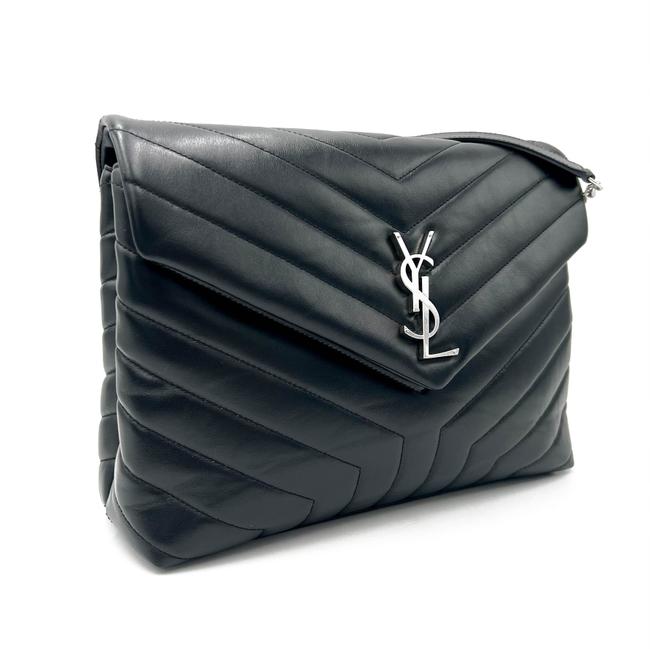 Saint Laurent Monogram Loulou Medium Quilted Leather Black Shoulder Bag - photo 6