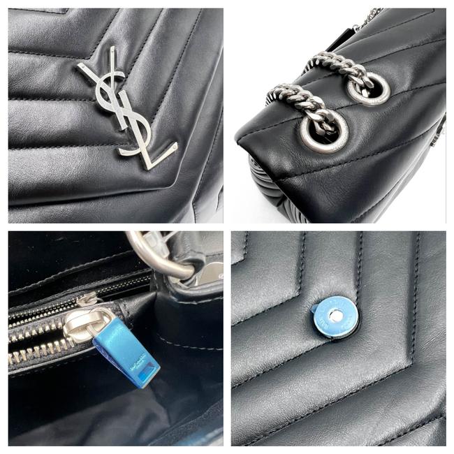 Saint Laurent Monogram Loulou Medium Quilted Leather Black Shoulder Bag - photo 10