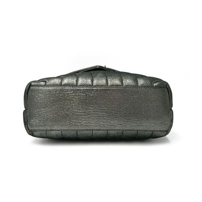Saint Laurent Monogram Loulou Metallic Calfskin Monogram Small Chain Grey Leather Cross Body Bag - image 6