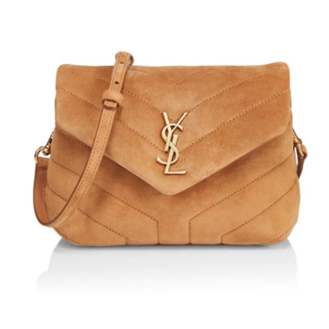 Saint Laurent Monogram Loulou Monogram Toy Quilted Brown Suede Leather Cross Body Bag - photo 1