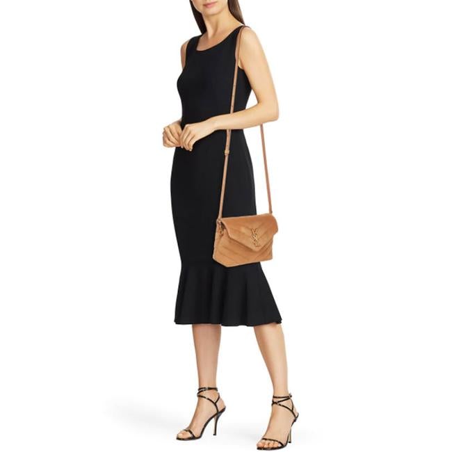 Saint Laurent Monogram Loulou Monogram Toy Quilted Brown Suede Leather Cross Body Bag - photo 2