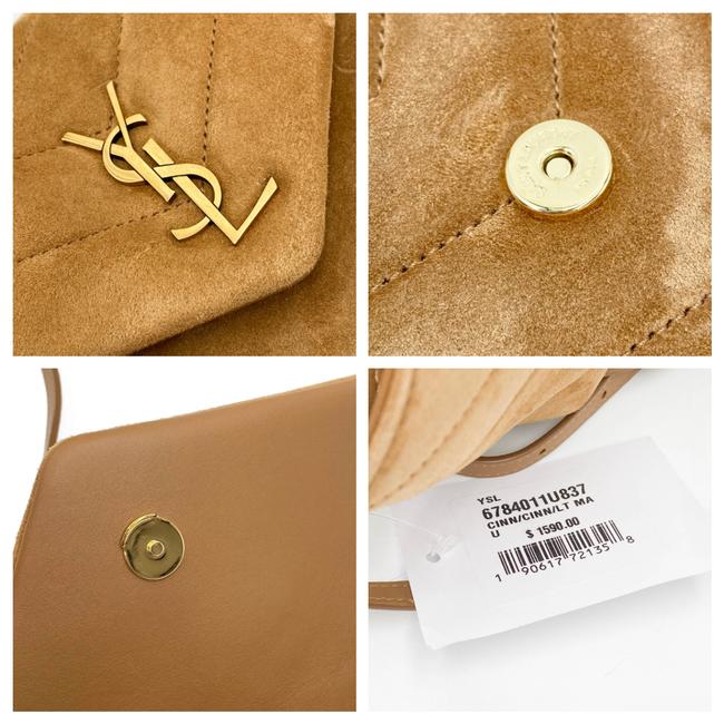 Saint Laurent Monogram Loulou Monogram Toy Quilted Brown Suede Leather Cross Body Bag - photo 11