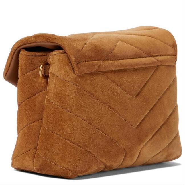 Saint Laurent Monogram Loulou Monogram Toy Quilted Brown Suede Leather Cross Body Bag - photo 4
