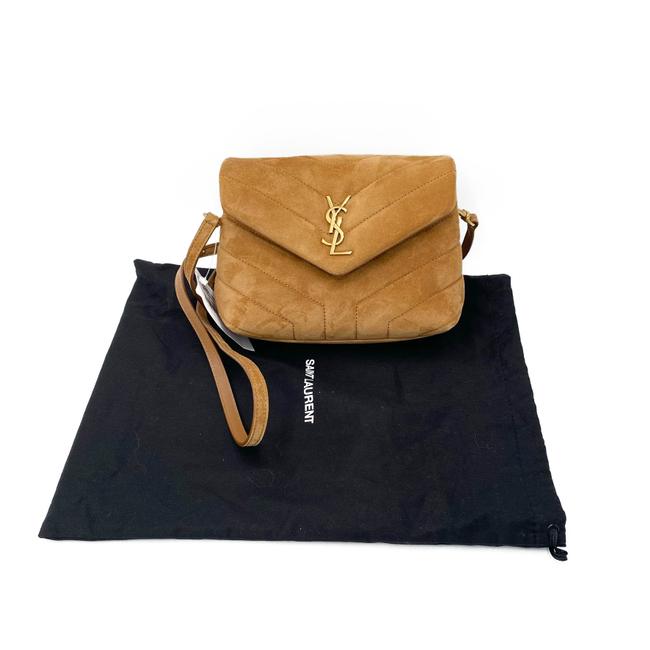 Saint Laurent Monogram Loulou Monogram Toy Quilted Brown Suede Leather Cross Body Bag - photo 5