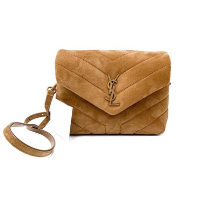 Saint Laurent Monogram Loulou Monogram Toy Quilted Brown Suede Leather Cross Body Bag - photo 6