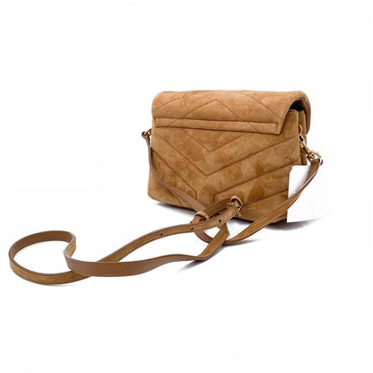 Saint Laurent Monogram Loulou Monogram Toy Quilted Brown Suede Leather Cross Body Bag - photo 7