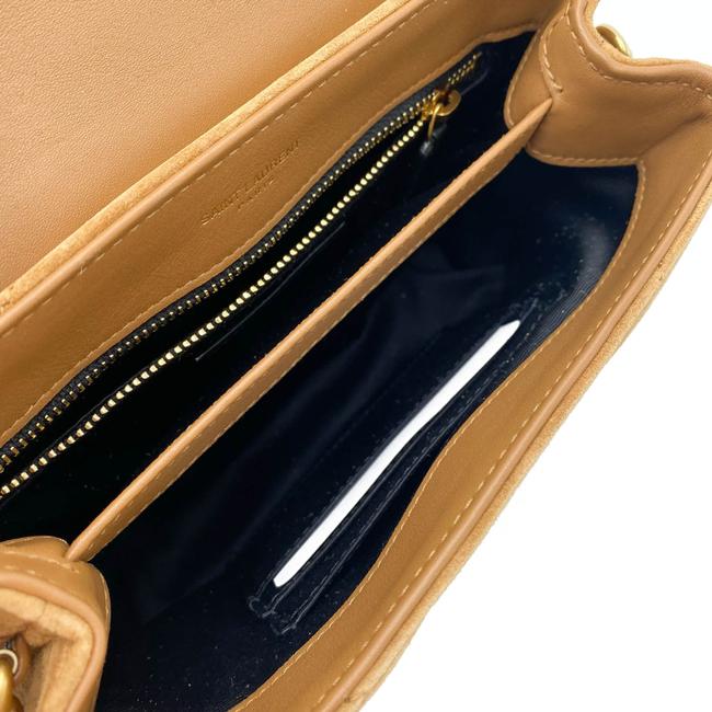 Saint Laurent Monogram Loulou Monogram Toy Quilted Brown Suede Leather Cross Body Bag - photo 10