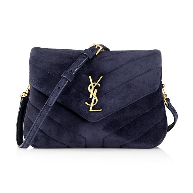 Saint Laurent Monogram Loulou Navy 2021 Blue Suede Leather Cross Body Bag - photo 1