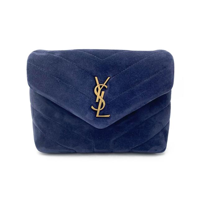 Saint Laurent Monogram Loulou Navy 2021 Blue Suede Leather Cross Body Bag - photo 8