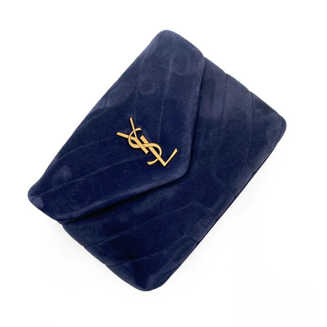 Saint Laurent Monogram Loulou Navy 2021 Blue Suede Leather Cross Body Bag - photo 9