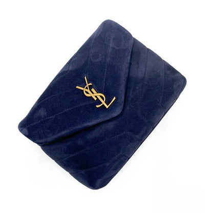 Saint Laurent Monogram Loulou Navy 2021 Blue Suede Leather Cross Body Bag - photo 9