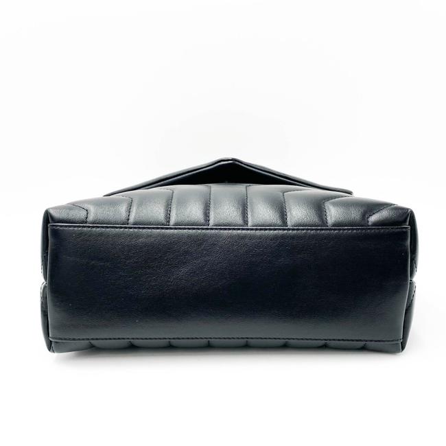 Saint Laurent Monogram Loulou Noir Calfskin Y Quilted Monogram Small Chain Satchel Black Leather Tote - image 7