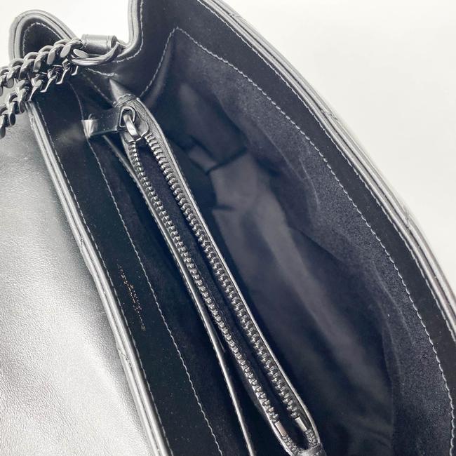 Saint Laurent Monogram Loulou Noir Calfskin Y Quilted Monogram Small Chain Satchel Black Leather Tote - image 9