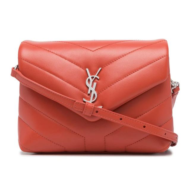Saint Laurent Monogram Loulou Orange Leather Cross Body Bag - photo 1