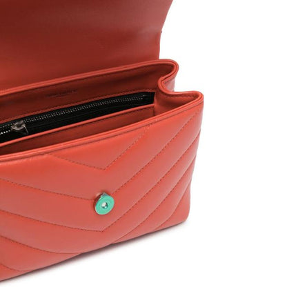 Saint Laurent Monogram Loulou Orange Leather Cross Body Bag - photo 3