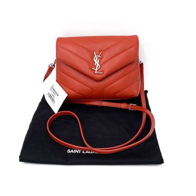 Saint Laurent Monogram Loulou Orange Leather Cross Body Bag - photo 4