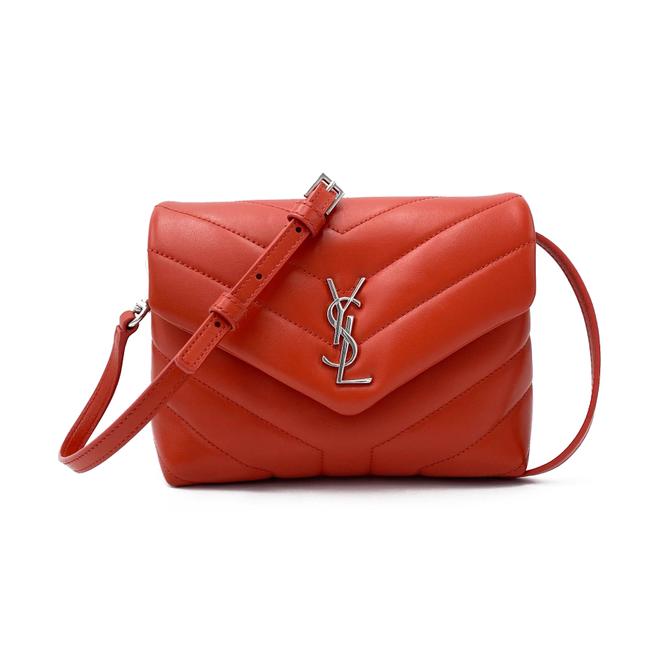 Saint Laurent Monogram Loulou Orange Leather Cross Body Bag - photo 5