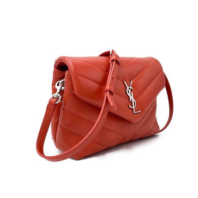 Saint Laurent Monogram Loulou Orange Leather Cross Body Bag - photo 7