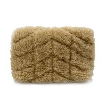 Saint Laurent Monogram Loulou Puffer Small Quilted Pouch Beige Shearling Wool Clutch - photo 6