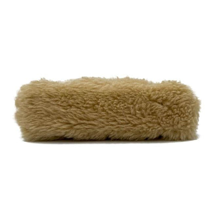 Saint Laurent Monogram Loulou Puffer Small Quilted Pouch Beige Shearling Wool Clutch - photo 7