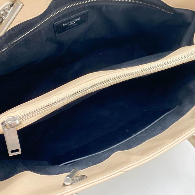 Saint Laurent Monogram Loulou Quilted Monogram Large Shopper Nude Powder Beige Calfskin Leather Tote - image 10