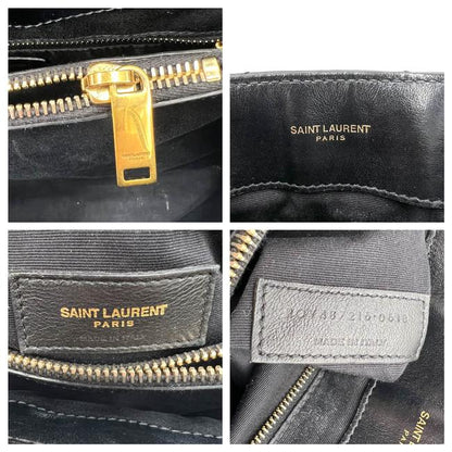 Saint Laurent Monogram Loulou Quilted Monogram Medium Chain Satchel Black Calfskin Leather Shoulder Bag - image 11