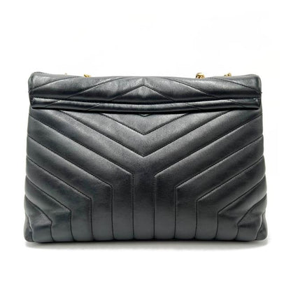 Saint Laurent Monogram Loulou Quilted Monogram Medium Chain Satchel Black Calfskin Leather Shoulder Bag - image 4