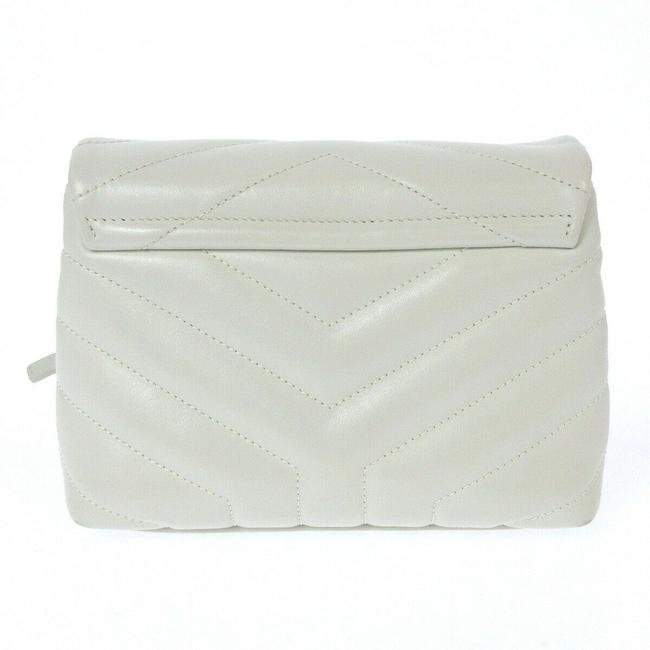 Saint Laurent Monogram Loulou Quilted Monogram Small Chain White Calfskin Leather Shoulder Bag - image 2