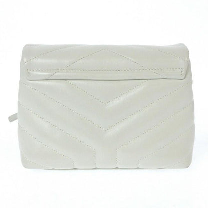 Saint Laurent Monogram Loulou Quilted Monogram Small Chain White Calfskin Leather Shoulder Bag - image 2
