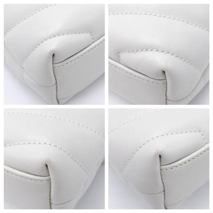 Saint Laurent Monogram Loulou Quilted Monogram Small Chain White Calfskin Leather Shoulder Bag - image 11