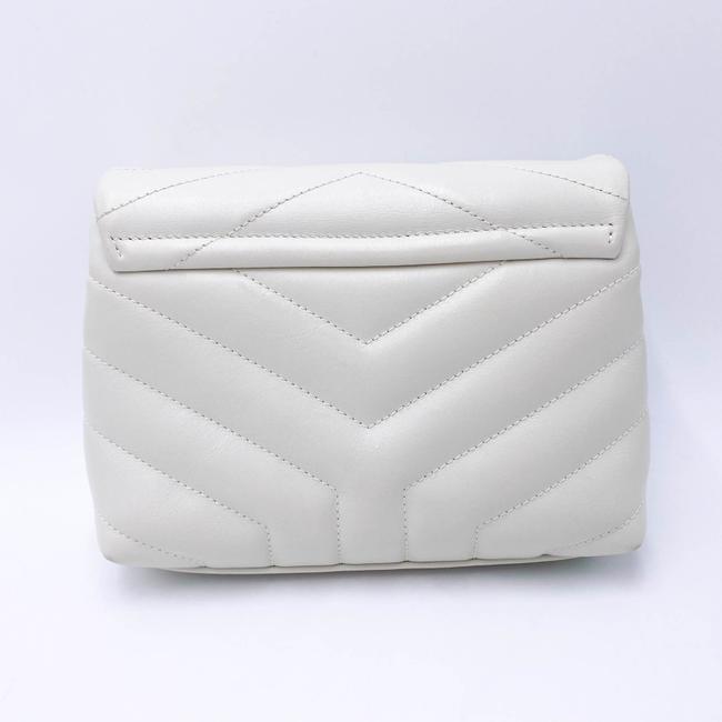 Saint Laurent Monogram Loulou Quilted Monogram Small Chain White Calfskin Leather Shoulder Bag - image 4