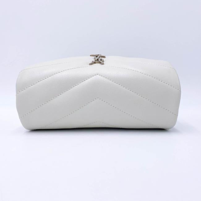 Saint Laurent Monogram Loulou Quilted Monogram Small Chain White Calfskin Leather Shoulder Bag - image 5